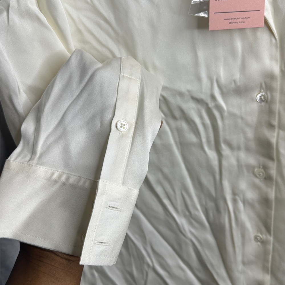 Washable Stretch Silk Notch Collar Blouse - Picture 9 of 10